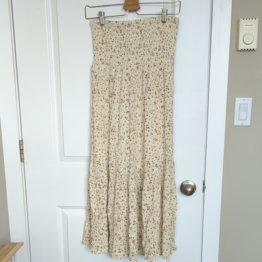 Oak + Fort Strapless Midi Dress